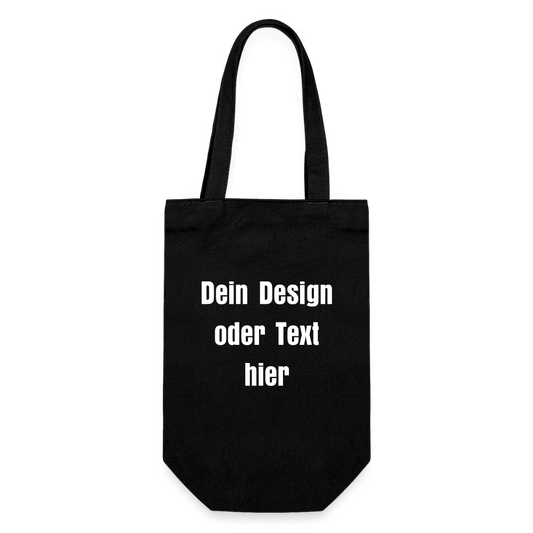 Geschenkbeutel für Flaschen - personalisierbar - Schwarz