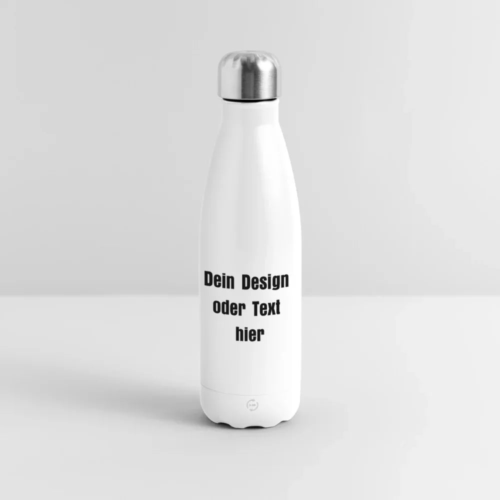 Thermosflasche 500 ml - personalisierbar - Weiß