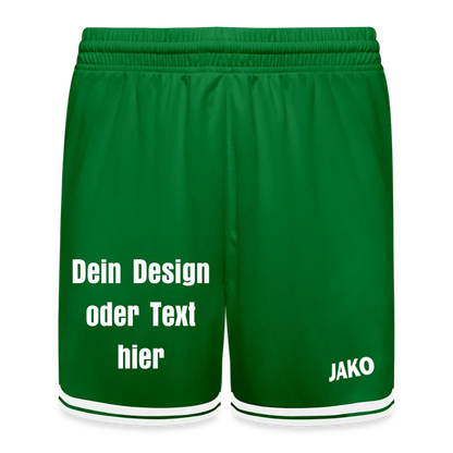 JAKO Kinder Basketball Short Center 2.0 - personalisierbar - Grün/Weiß