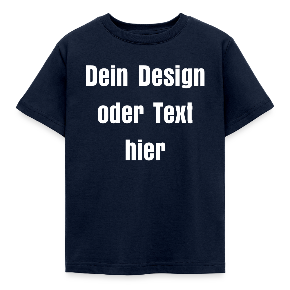Kinder T-Shirt - personalisierbare Vorder- und Rückseite - Navy