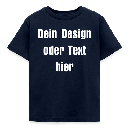 Kinder T-Shirt - personalisierbare Vorder- und Rückseite - Navy