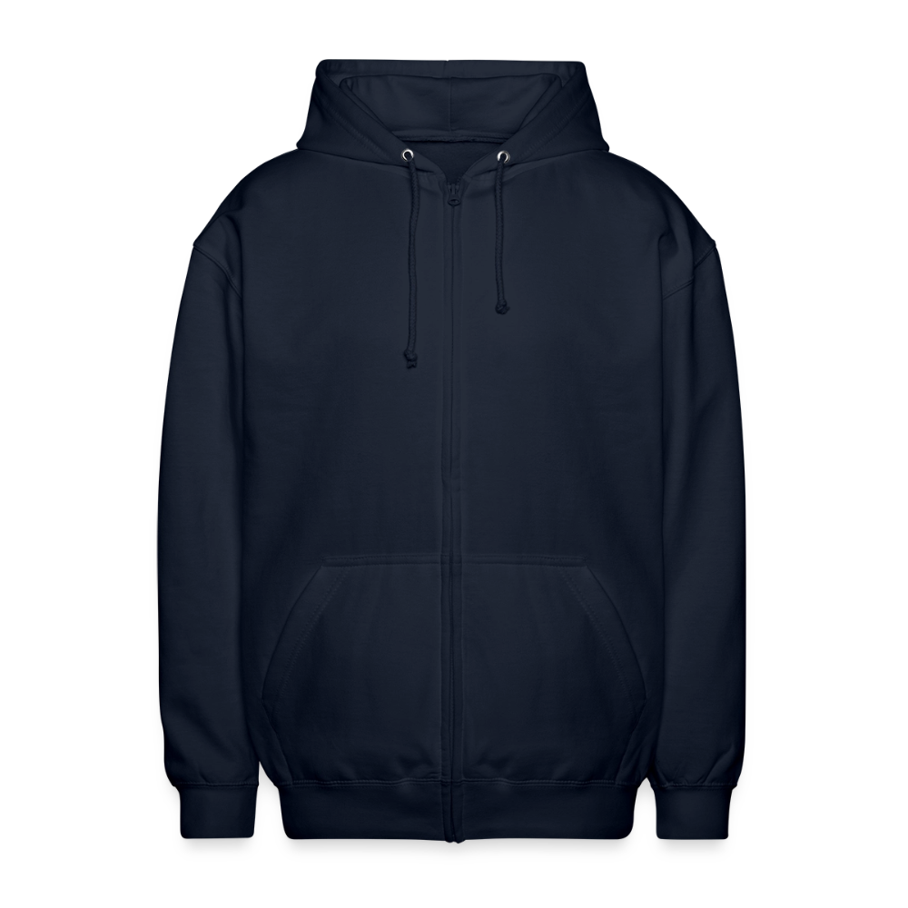 Unisex Kapuzenjacke - personalisierbare Vorder- und Rückseite - Navy