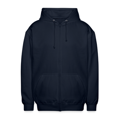 Unisex Kapuzenjacke - personalisierbare Vorder- und Rückseite - Navy