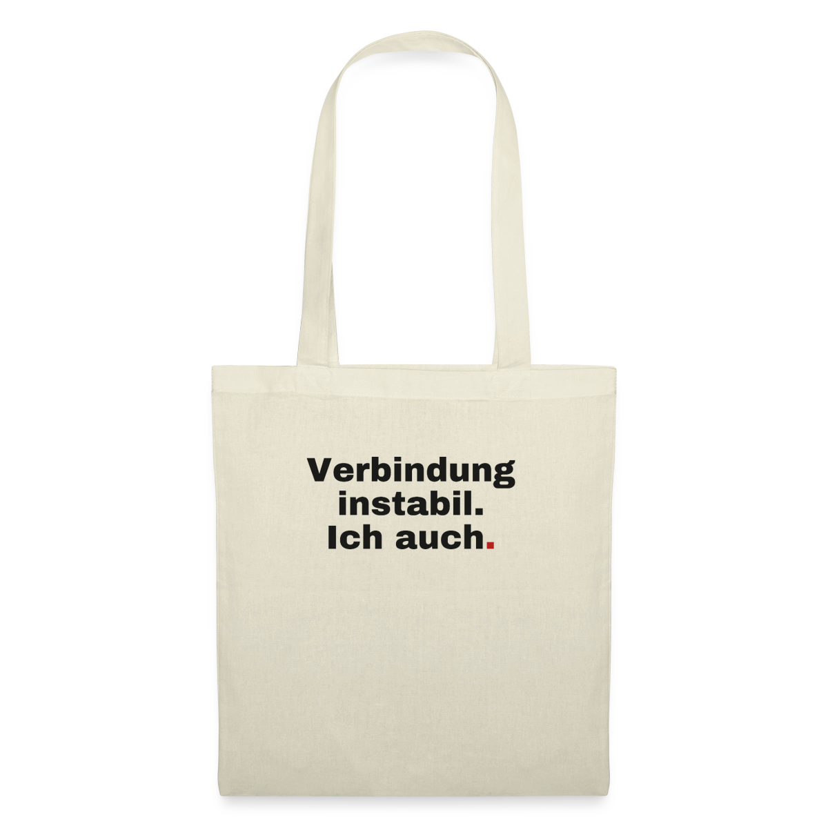 Verbindung instabil Stoffbeutel, Farbe Natur