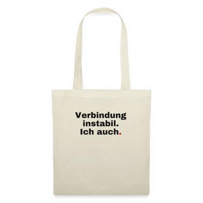 Verbindung instabil Stoffbeutel, Farbe Natur