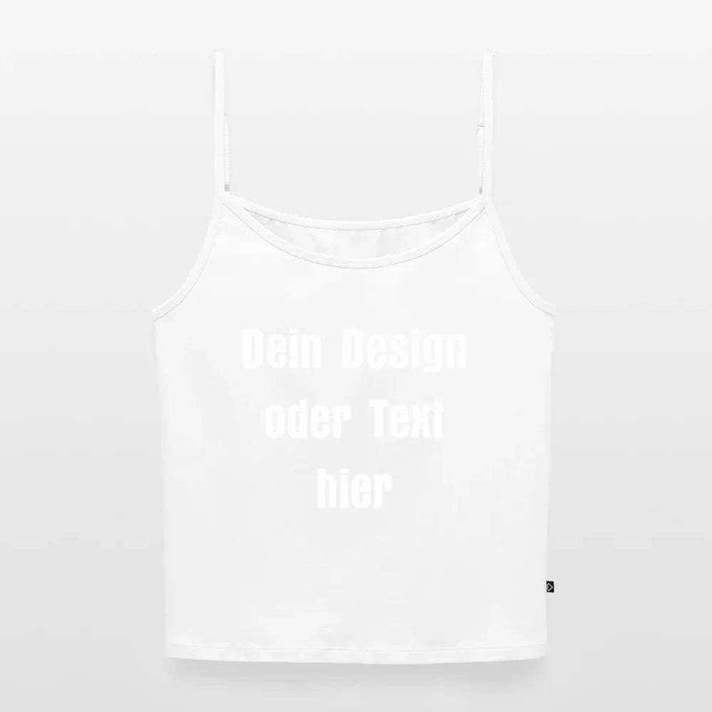 Frauen Spaghetti Tank Top - personalisierbar - Weiß
