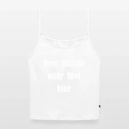 Frauen Spaghetti Tank Top - personalisierbar - Weiß