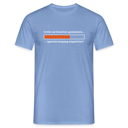 "Kritik" Motiv-T-Shirt für Männer - Carolina Blue