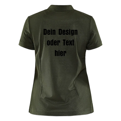 CRAFT Core Unify Frauen Polo Shirt - personalisierbar - Khaki Grün