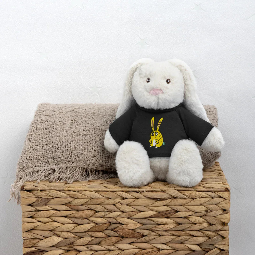MiniFeet® RecycelHase® Creme - personalisierbar - Schwarz