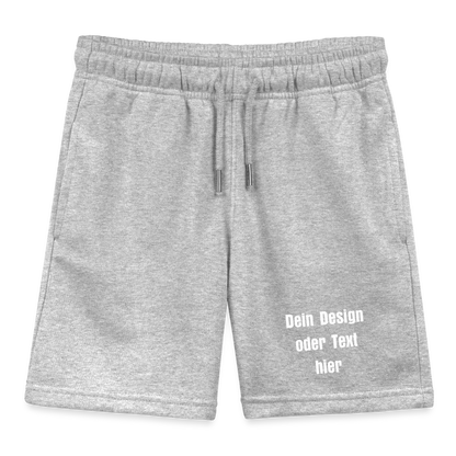Stanley/Stella Kinder Bio-Joggingshorts MINI BOLTER - personalisierbar - Grau meliert