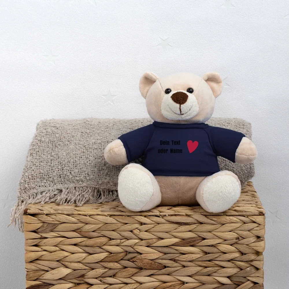 Teddy "Valentine" - personalisierbarer Text oder Name - French Navy