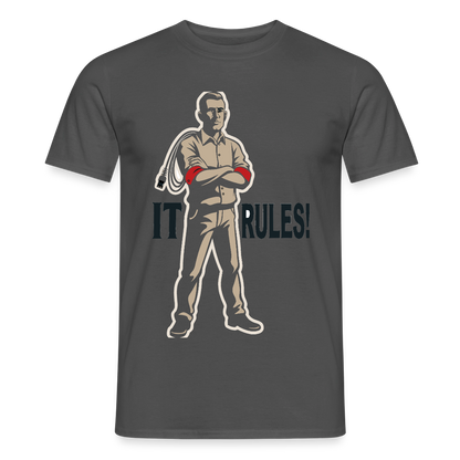 IT rules! Motiv-T-Shirt für Männer, Farbe Anthrazit