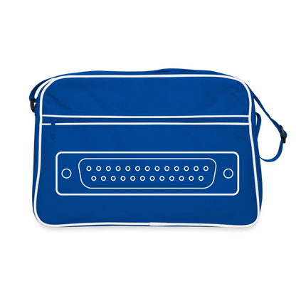 DB-25 LPT1 Retro Tasche - Blau/Weiß