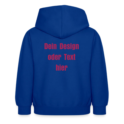 Kinder Hoodie - personalisierbare Vorder- und Rückseite - Royalblau