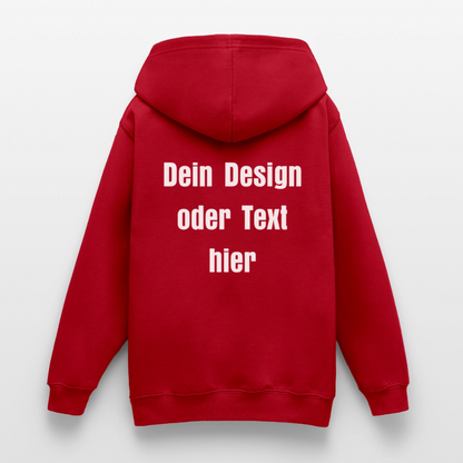 Teenager Hoodie - personalisierbare Vorder- und Rückseite - Rot