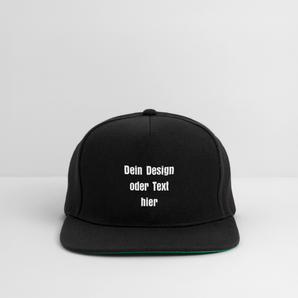 Snapback Cap - personalisierbar - Schwarz/Schwarz