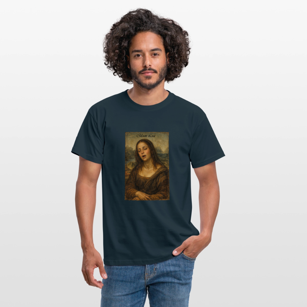 "Moan Lisa" Männer T-Shirt - Navy