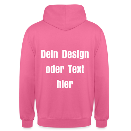 Unisex Hoodie - personalisierbare Vorder- und Rückseite - Pink