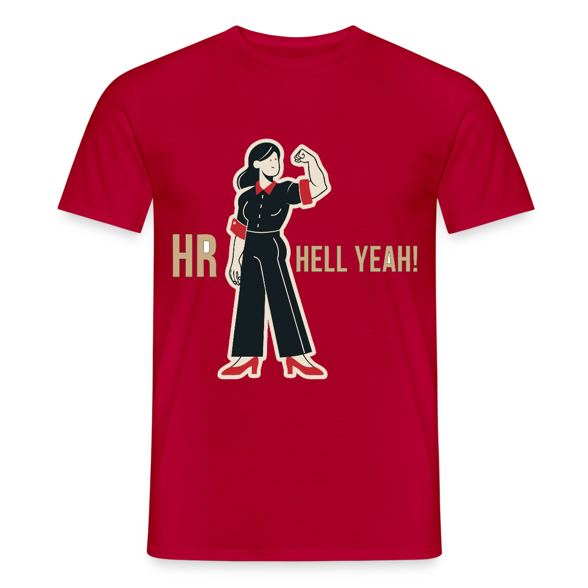 HR. Hell yeah! Motiv-T-Shirt für Männer, Farbe Rot