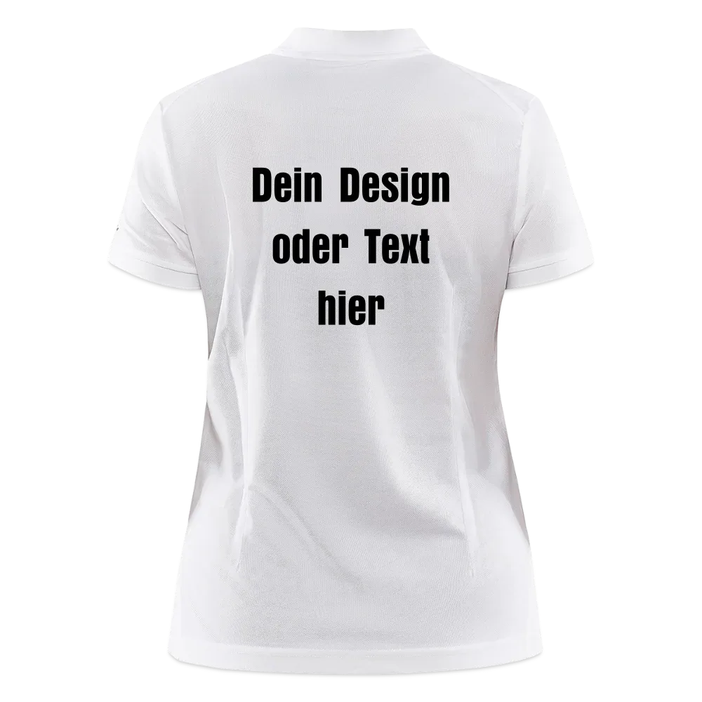 CRAFT Core Unify Frauen Polo Shirt - personalisierbar - Weiß
