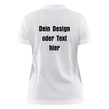 CRAFT Core Unify Frauen Polo Shirt - personalisierbar - Weiß