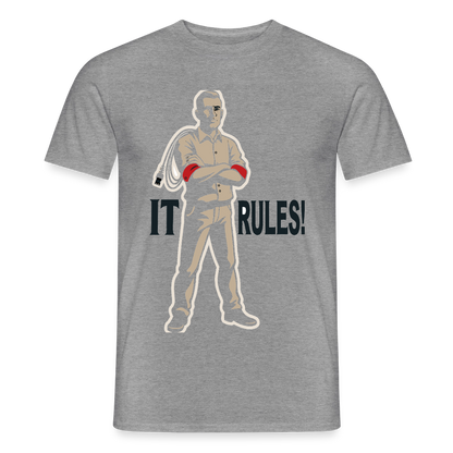IT rules! Motiv-T-Shirt für Männer, Farbe Graphit meliert