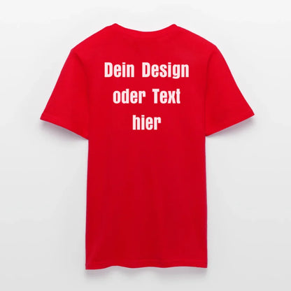 Männer T-Shirt - personalisierbare Vorder- und Rückseite - Rot