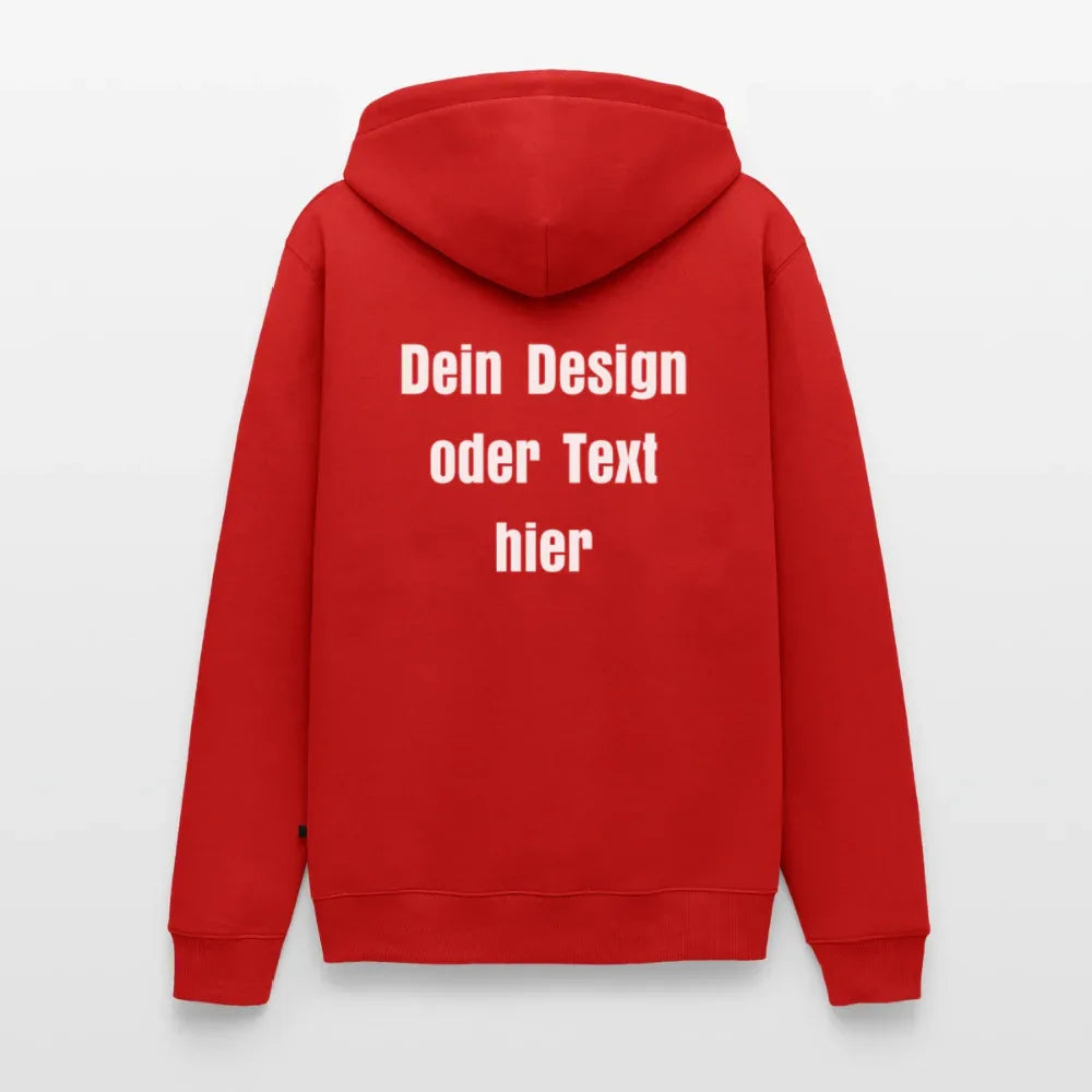 Männer Premium Hoodie - personalisierbare Vorder- und Rückseite - Rot