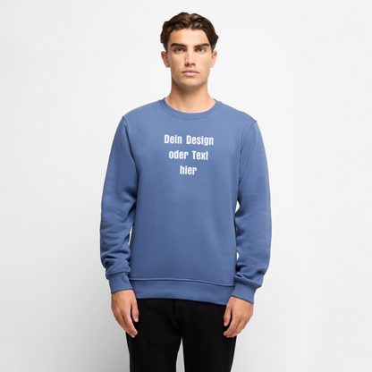 Männer Premium Pullover - personalisierbar - Taubenblau