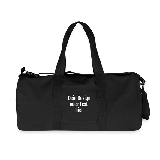 Recycelte Canvas-Sporttasche von Stanley/Stella - personalisierbar - Schwarz