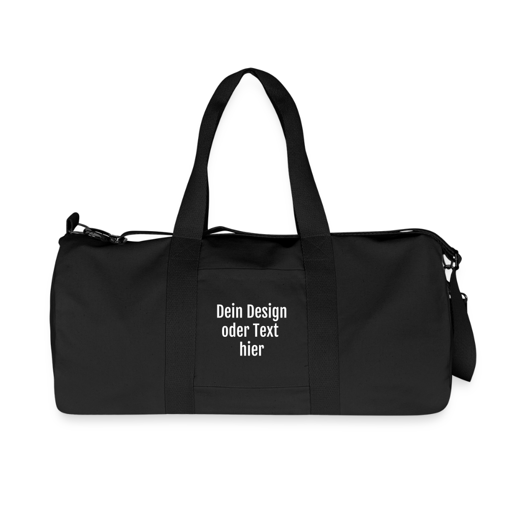 Recycelte Canvas-Sporttasche von Stanley/Stella - personalisierbar - Schwarz