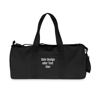 Recycelte Canvas-Sporttasche von Stanley/Stella - personalisierbar - Schwarz