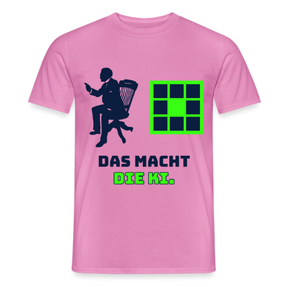 Das macht die KI. Motiv-T-Shirt für Männer, Farbe Pink