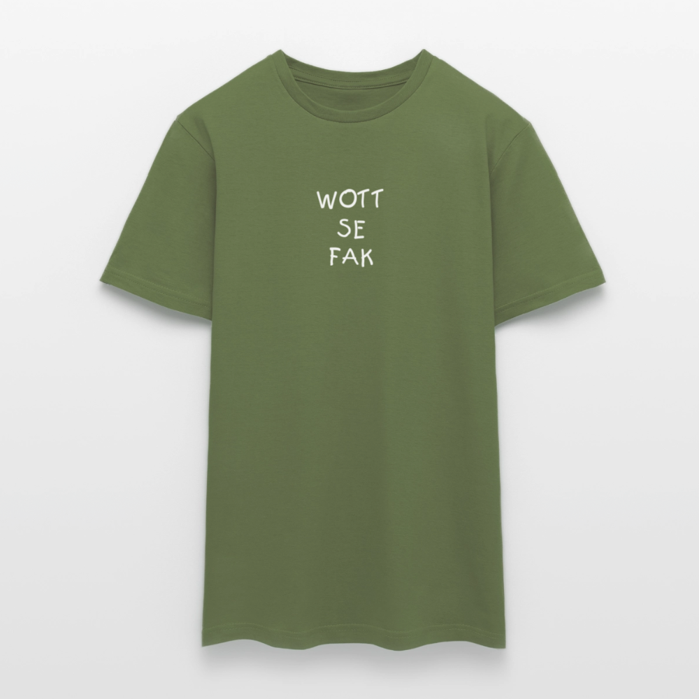 "WOTT SE FAK" Motiv-T-Shirt für Männer - Militärgrün