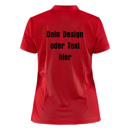 CRAFT Core Unify Frauen Polo Shirt - personalisierbar - Rot