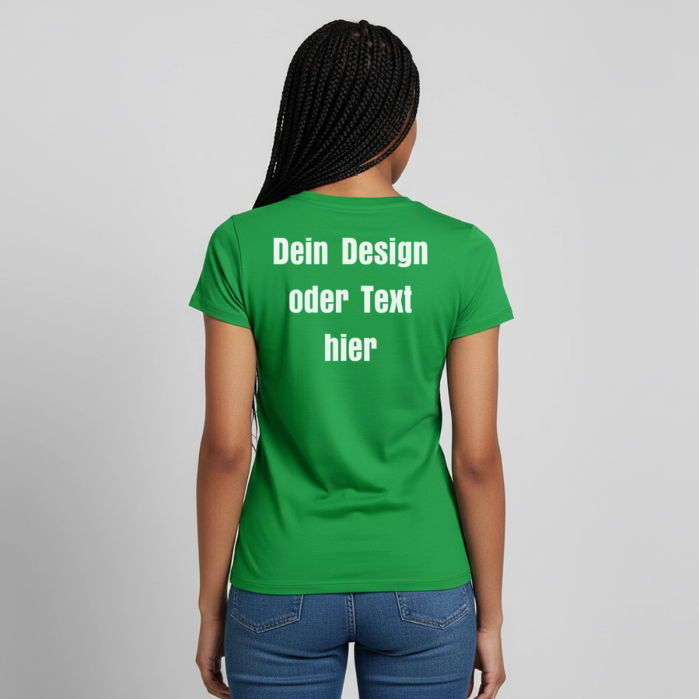 Frauen T-Shirt - personalisierbare Vorder- und Rückseite - Kelly Green