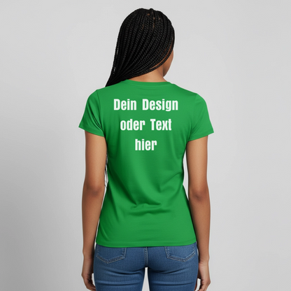 Frauen T-Shirt - personalisierbare Vorder- und Rückseite - Kelly Green