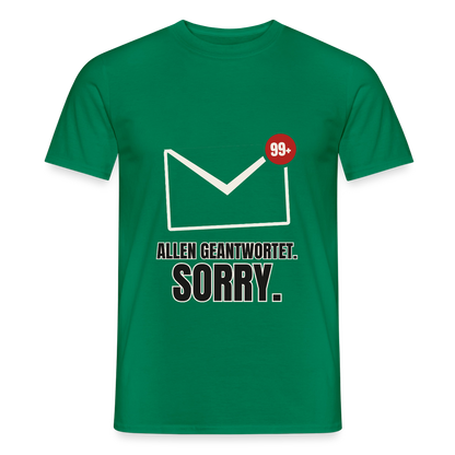 "Allen geantwortet. Sorry." Motiv-T-Shirt für Männer, Farbe Kelly Green
