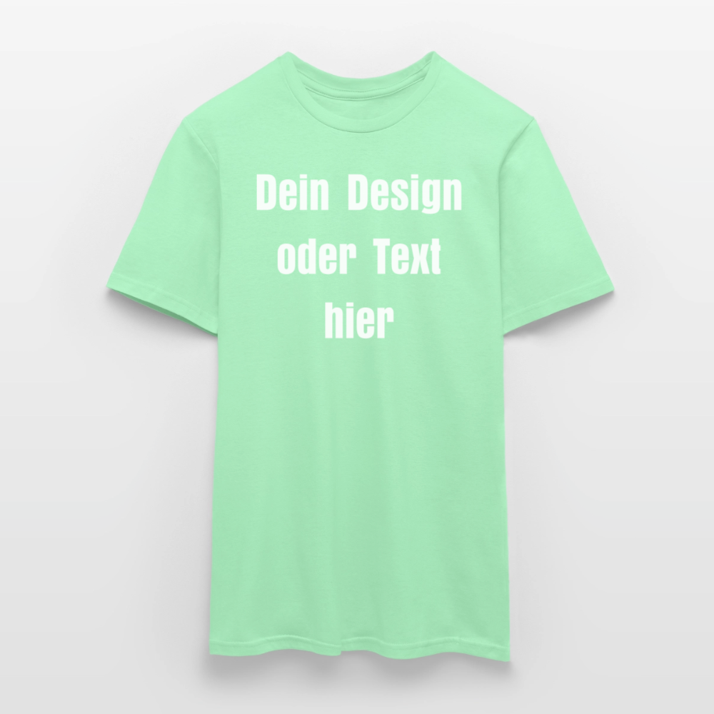 Männer T-Shirt - personalisierbare Vorder- und Rückseite - Mintgrün