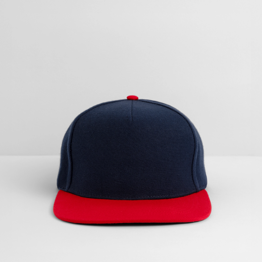 Snapback Cap - personalisierbar - Navy/Rot