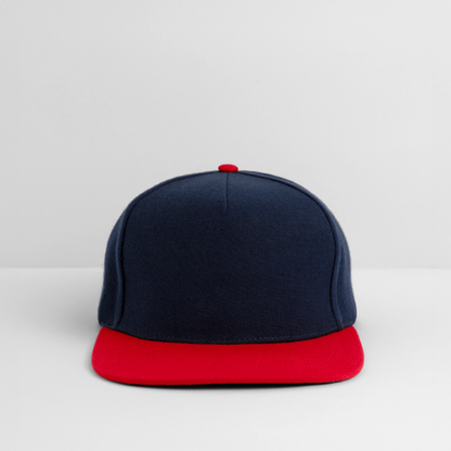 Snapback Cap - personalisierbar - Navy/Rot