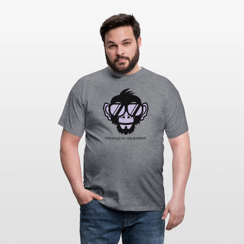 "Welcome to the Jungle" Motiv-T-Shirt für Männer - Graphit meliert