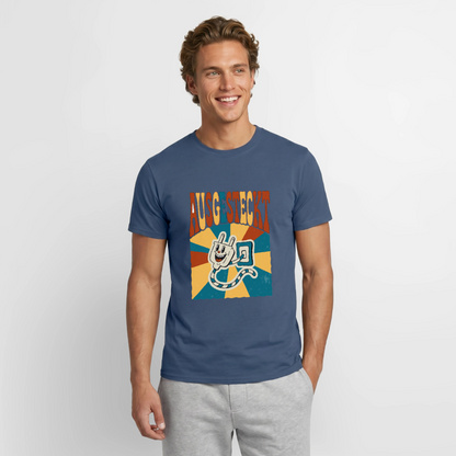 "Ausgesteckt. Midcentury-Motiv" Motiv-T-Shirt für Männer, Farbe Dunkles Denimblau