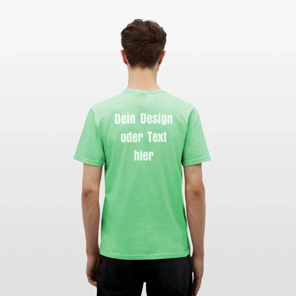 Männer T-Shirt - personalisierbare Vorder- und Rückseite - Mintgrün