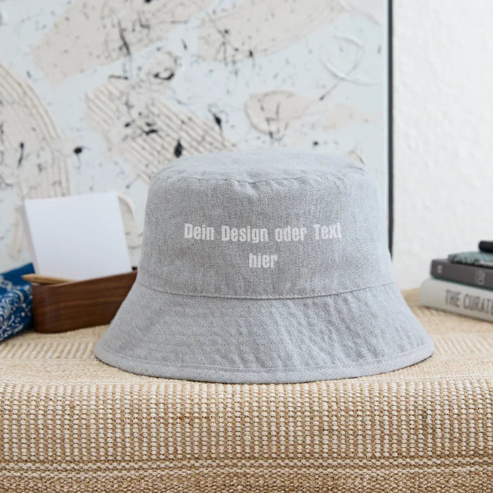 Stanley/Stella recycelter Bucket Hat - personalisierbar - Grau meliert