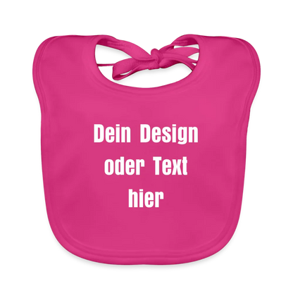 Baby Bio-Lätzchen - personalisierbar - Fuchsia