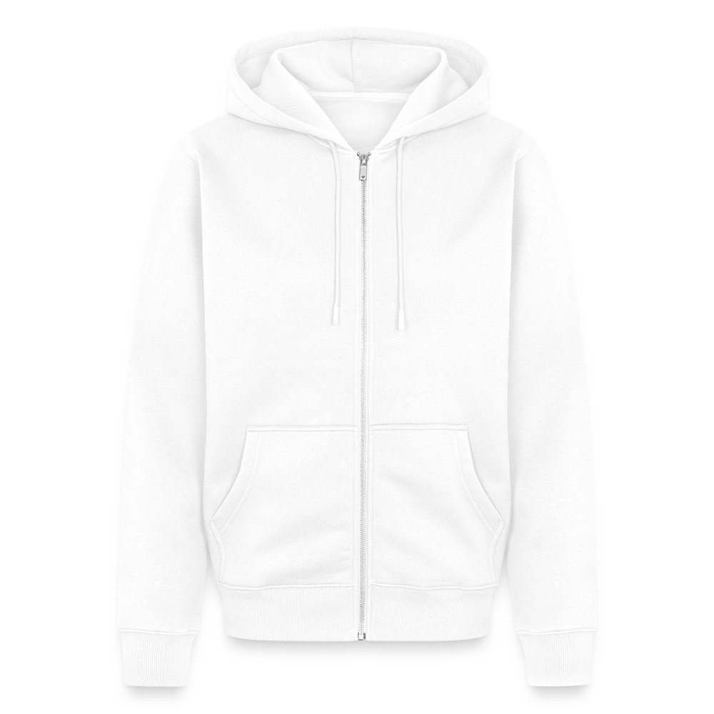 Männer Premium Kapuzenjacke - personalisierbare Vorder- und Rückseite - Weiß