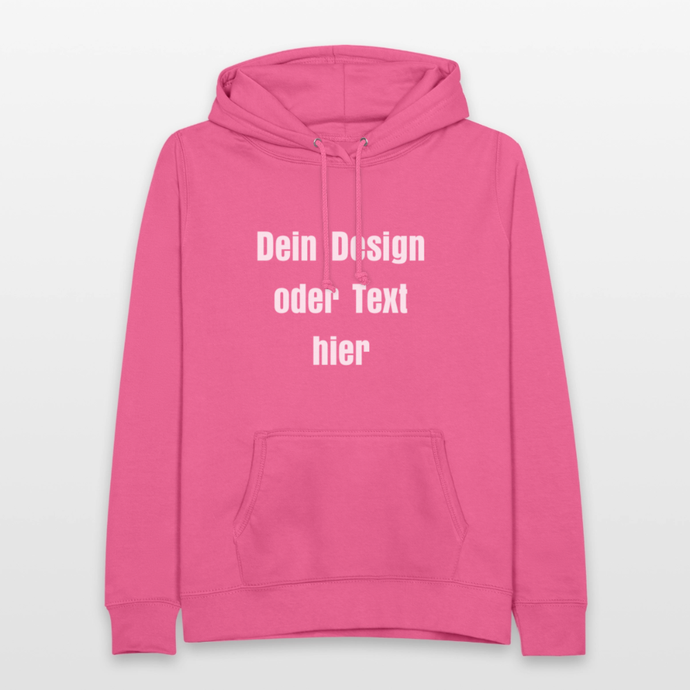 Frauen Hoodie - personalisierbare Vorder- und Rückseite - Pink