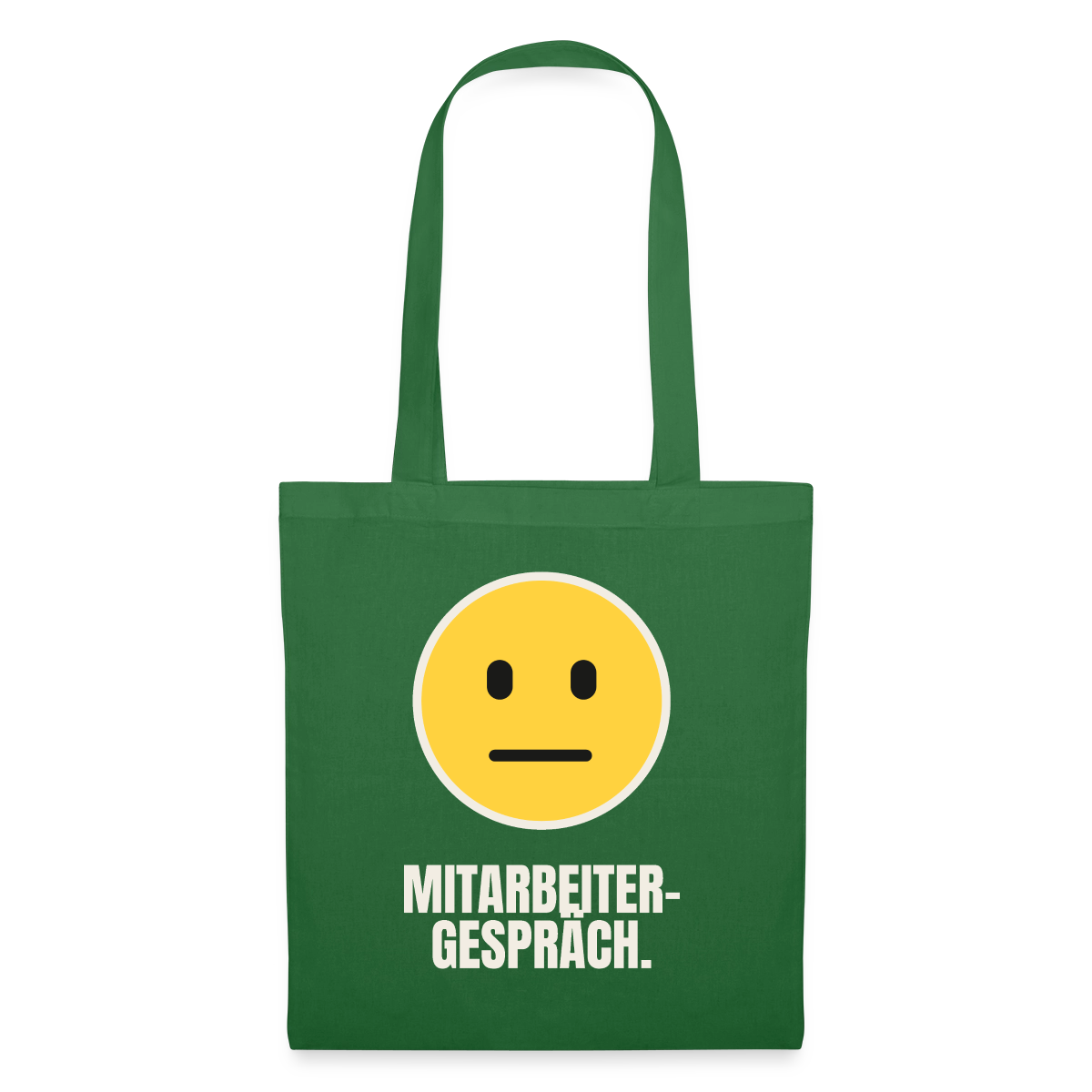 Mitarbeitergespräch. Stoffbeutel, Farbe Fichte